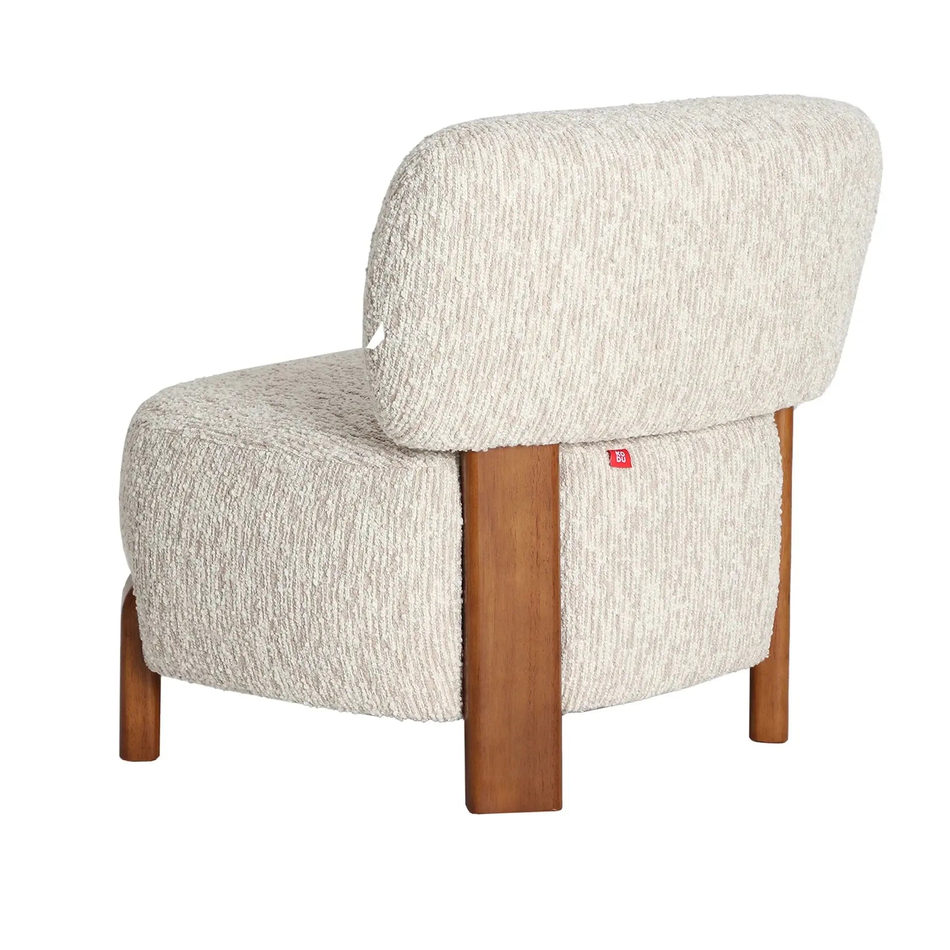 Fauteuil Loam Beige en Bois de Pin - 73 x 75cm KODU