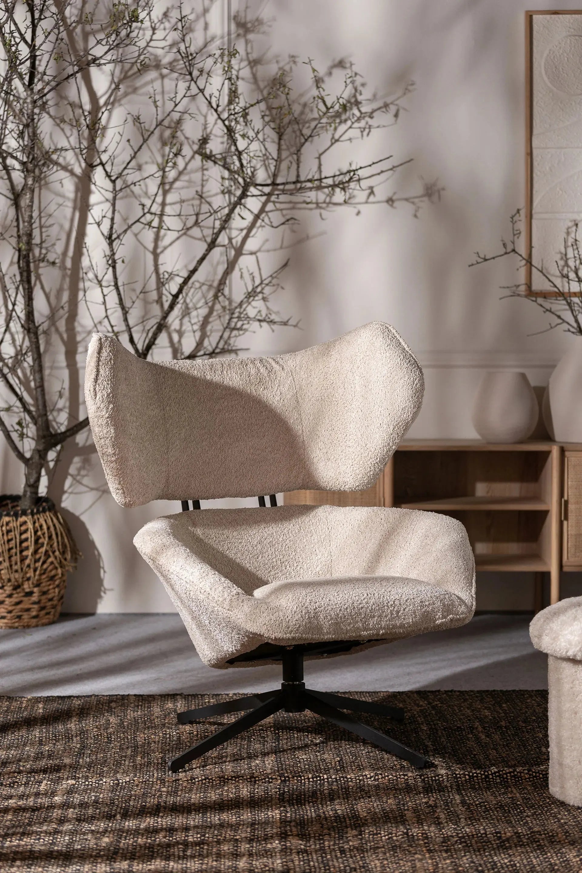 Fauteuil Pivotant Bouclé Privas KODU