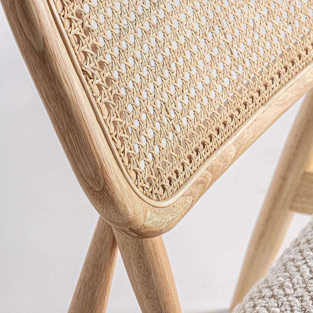 Fauteuil en Rotin Brun GLASSUE - 62 x 70 cm KODU