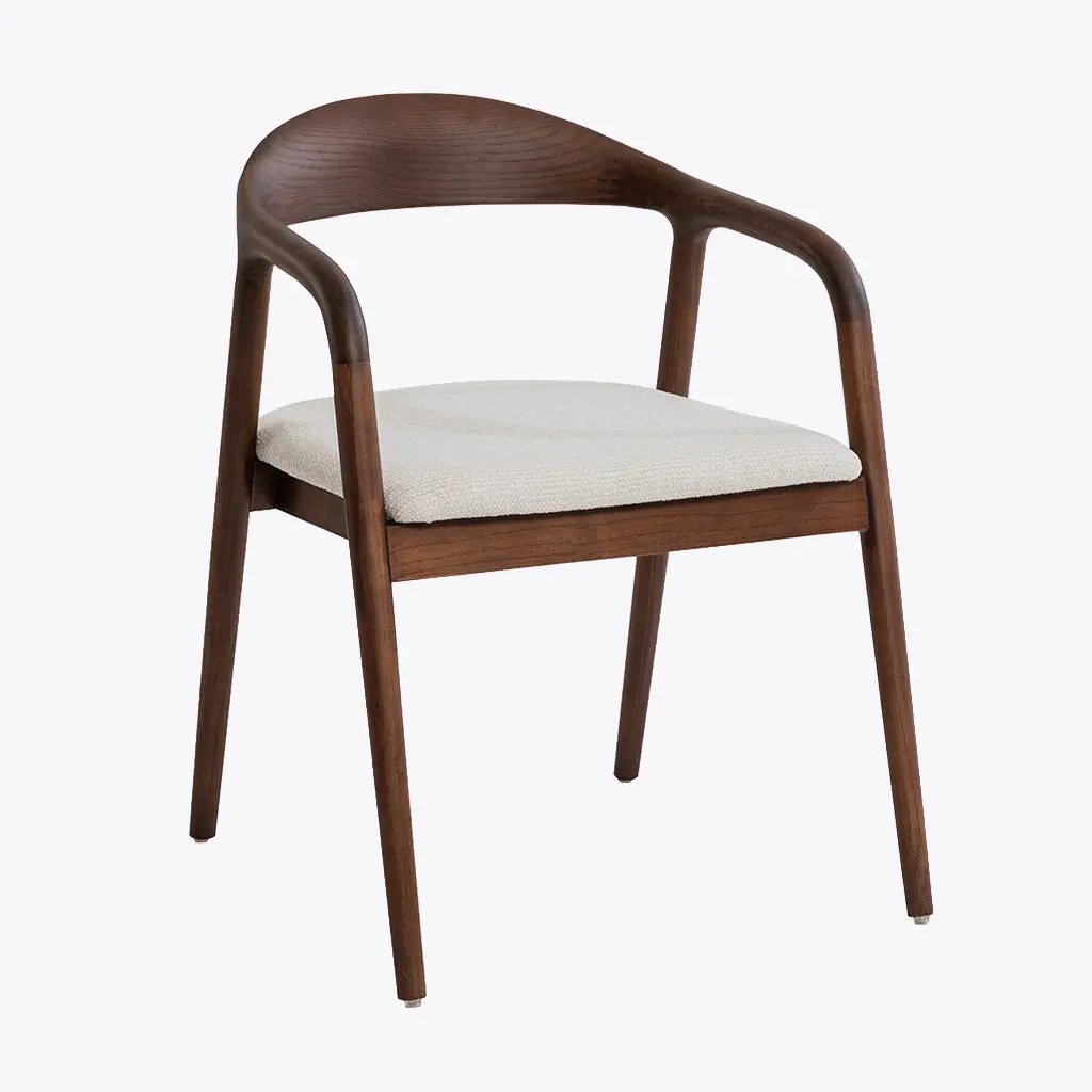 Chaise en Bois d'hévéa LOUISA - 61 x 55 cm Hawali Home