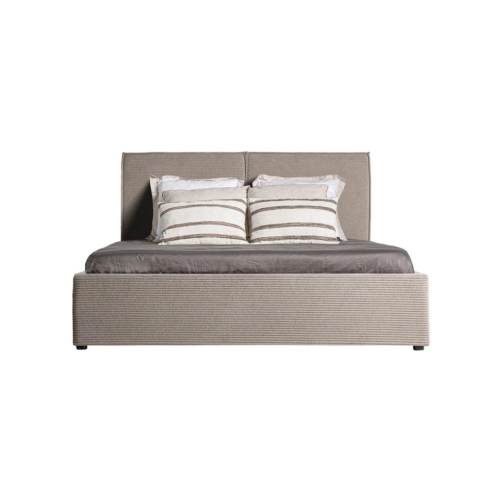 Lit 2 Places Beige NATASHA - 160 x 200 cm KODU