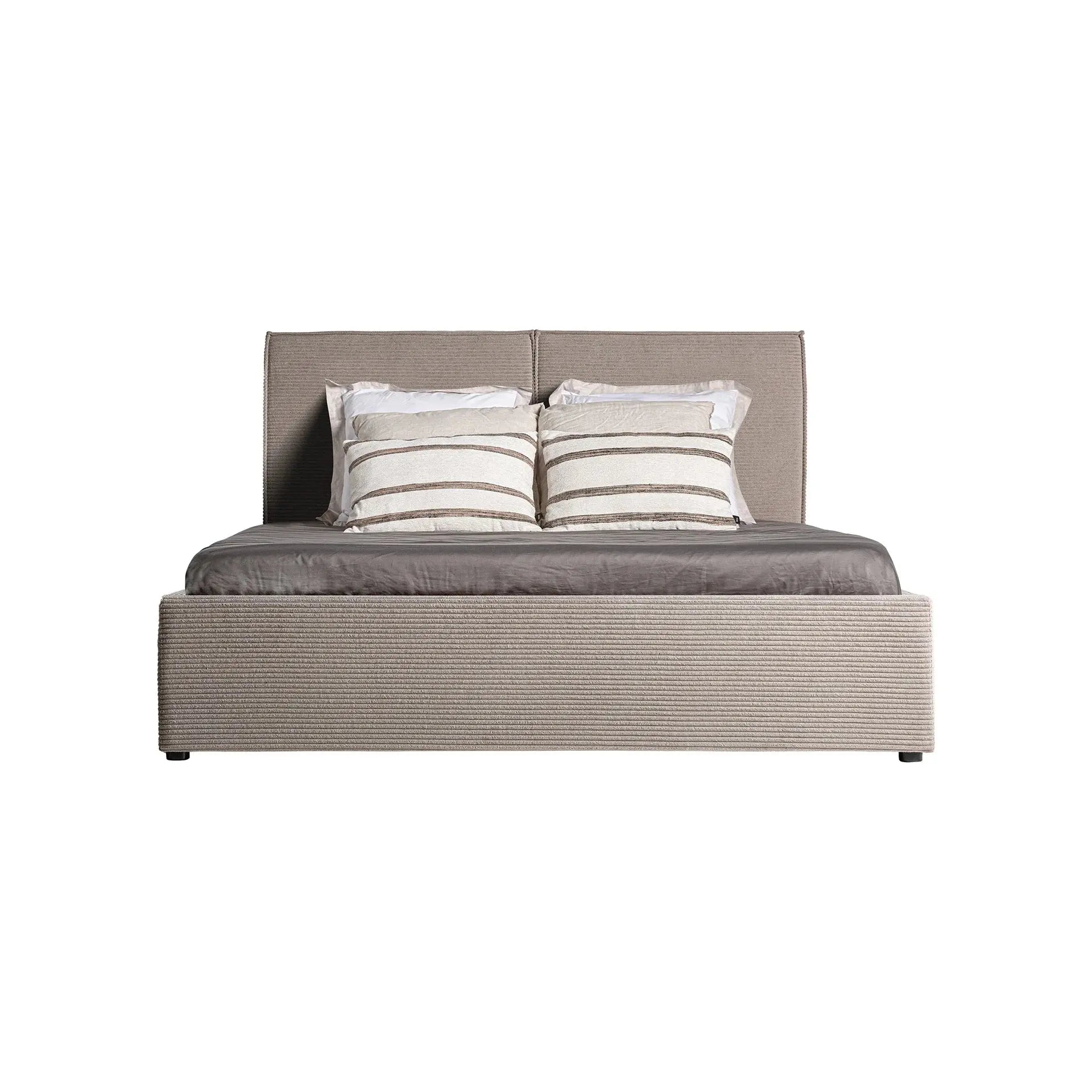 Lit 2 Places Beige NATASHA - 160 x 200 cm KODU