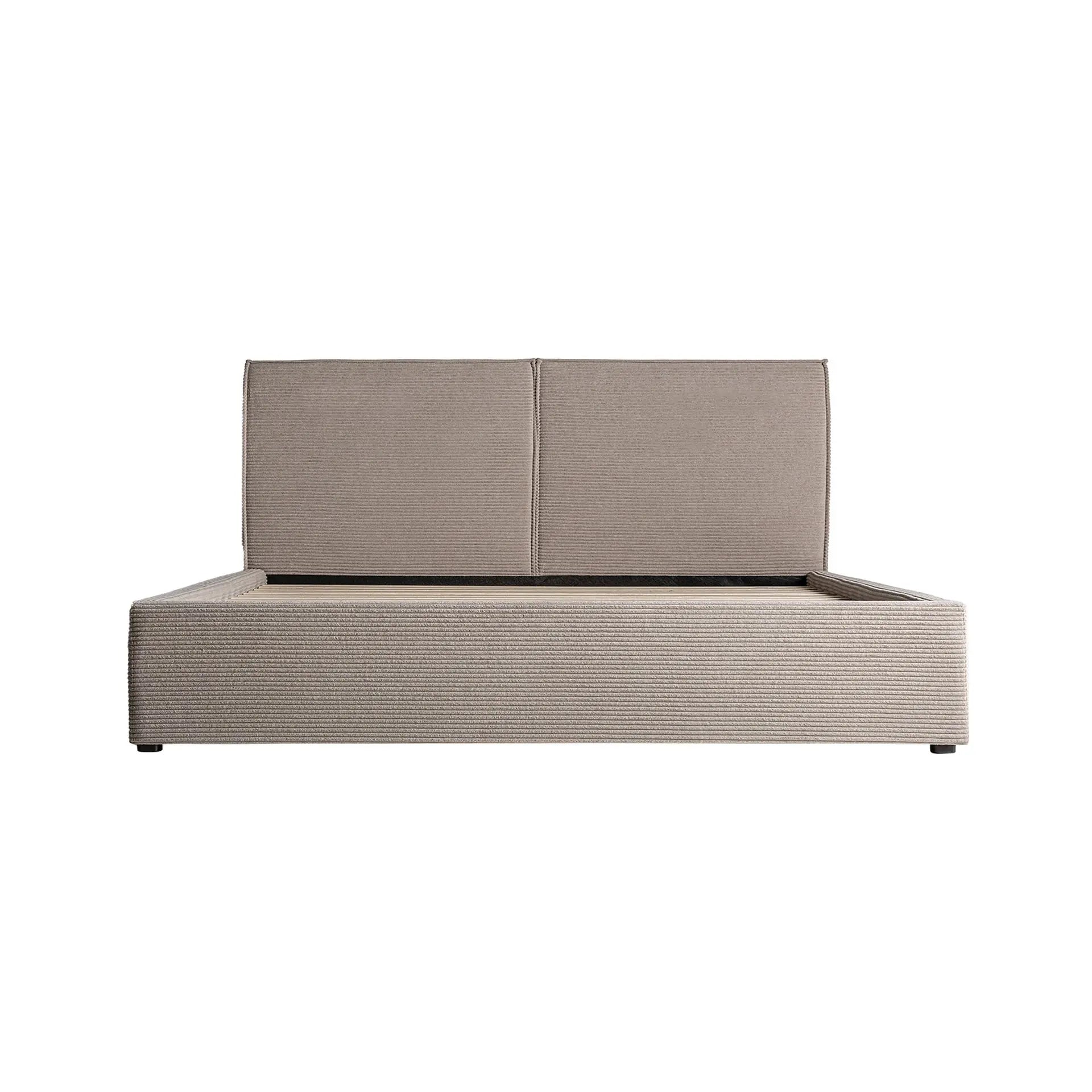 Lit 2 Places Beige NATASHA - 160 x 200 cm KODU