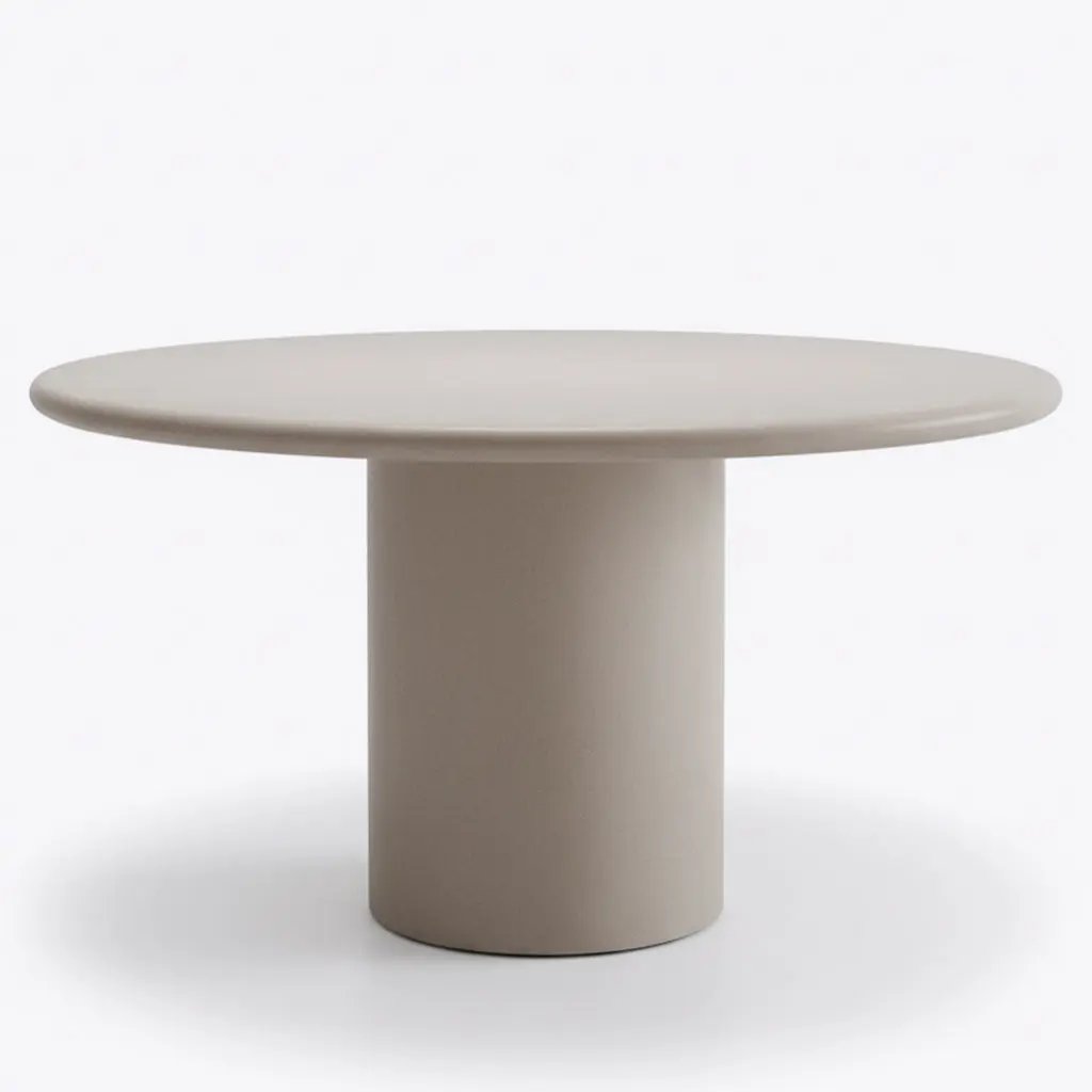 Table à Manger Ronde en Béton Ciré MIRA - De 100 à 140 cm Hawali Home