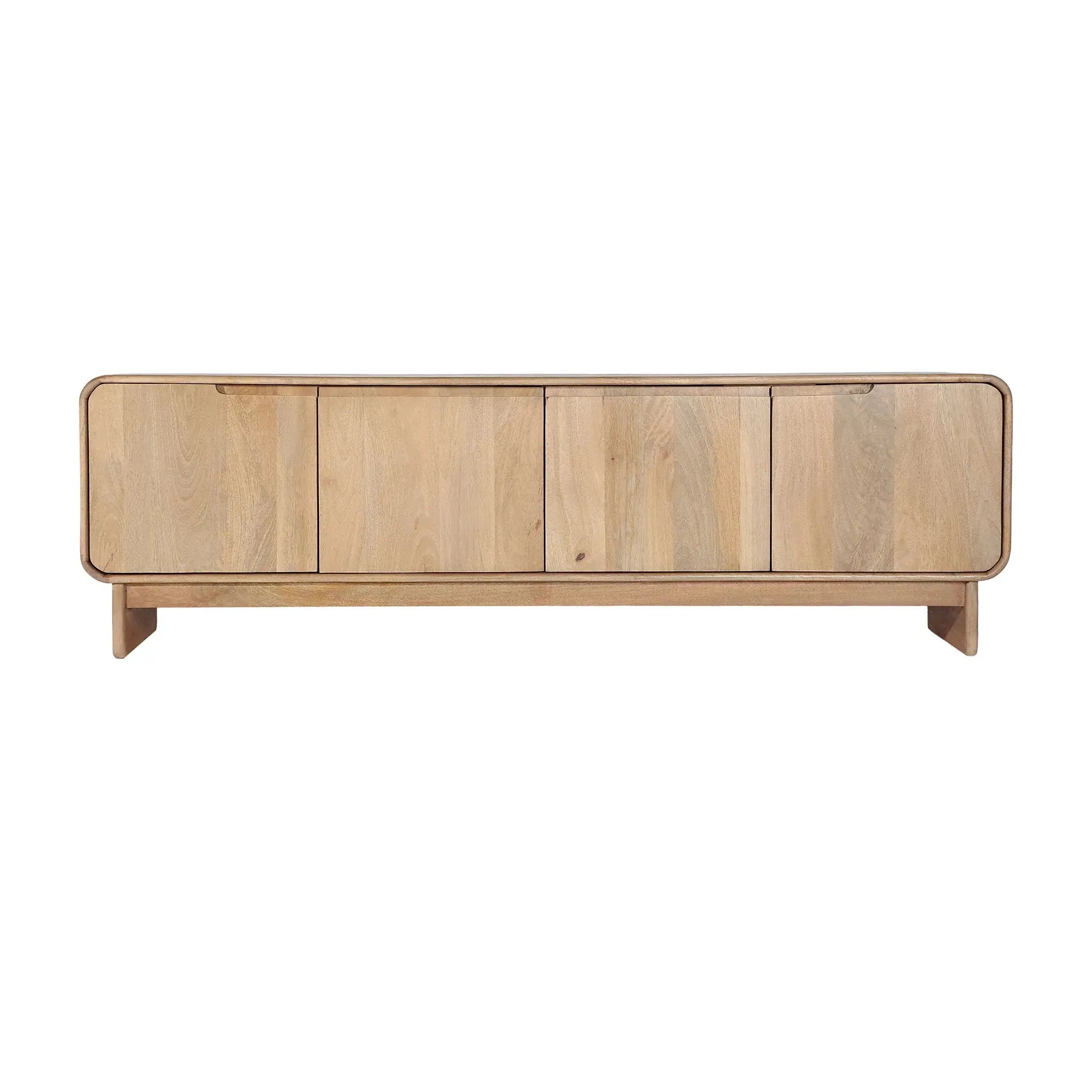 Meuble Tv en Bois de Manguier Brun Clair CANADA - 180 x 40 cm KODU