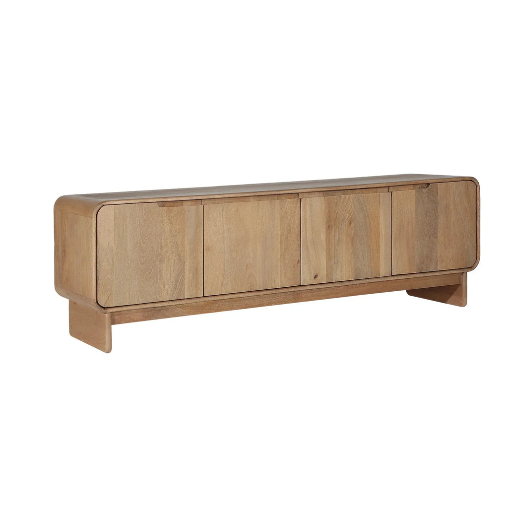 Meuble Tv en Bois de Manguier Brun Clair CANADA - 180 x 40 cm KODU