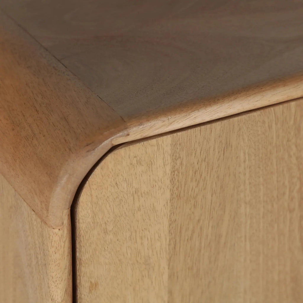 Meuble Tv en Bois de Manguier Brun Clair CANADA - 180 x 40 cm KODU