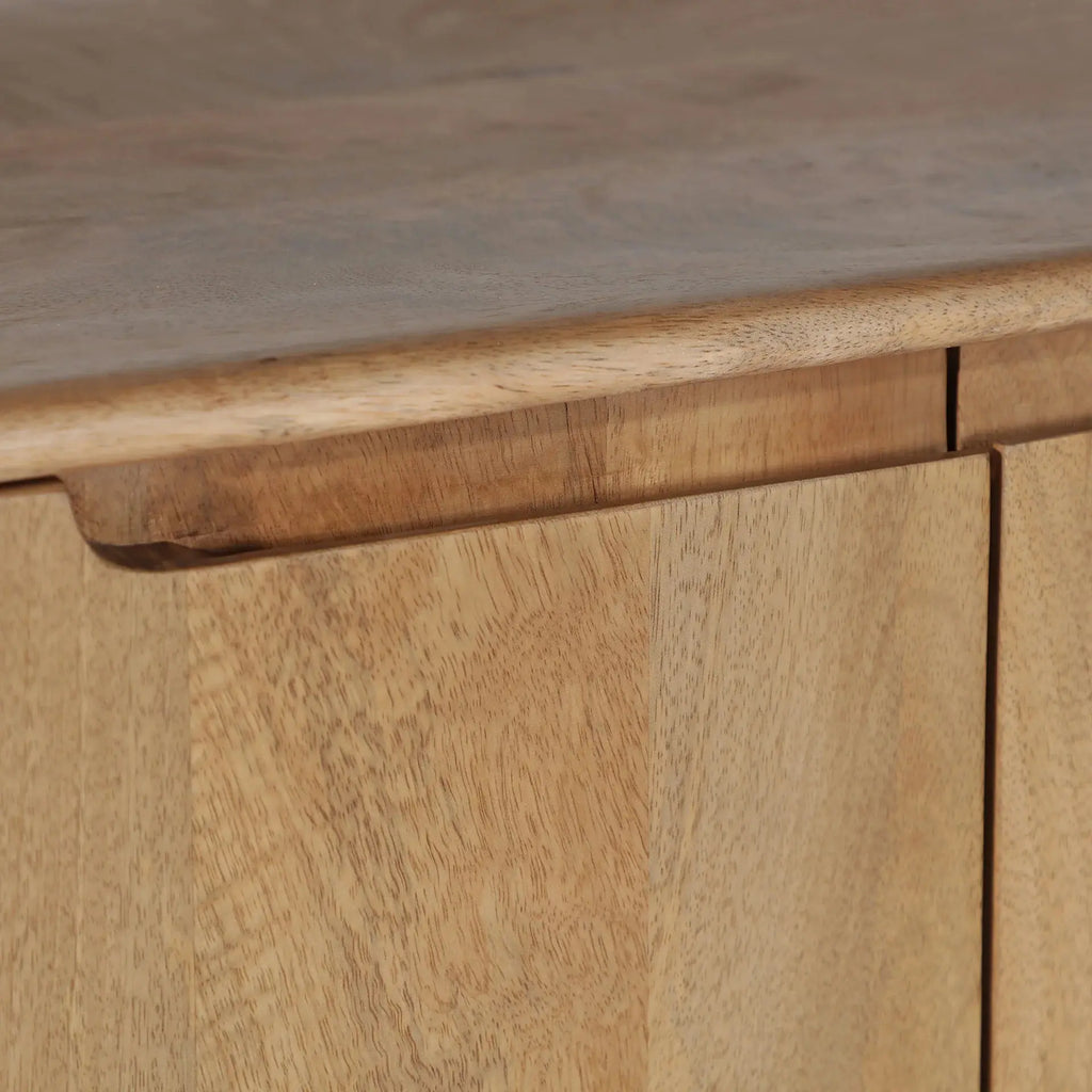 Meuble Tv en Bois de Manguier Brun Clair CANADA - 180 x 40 cm KODU