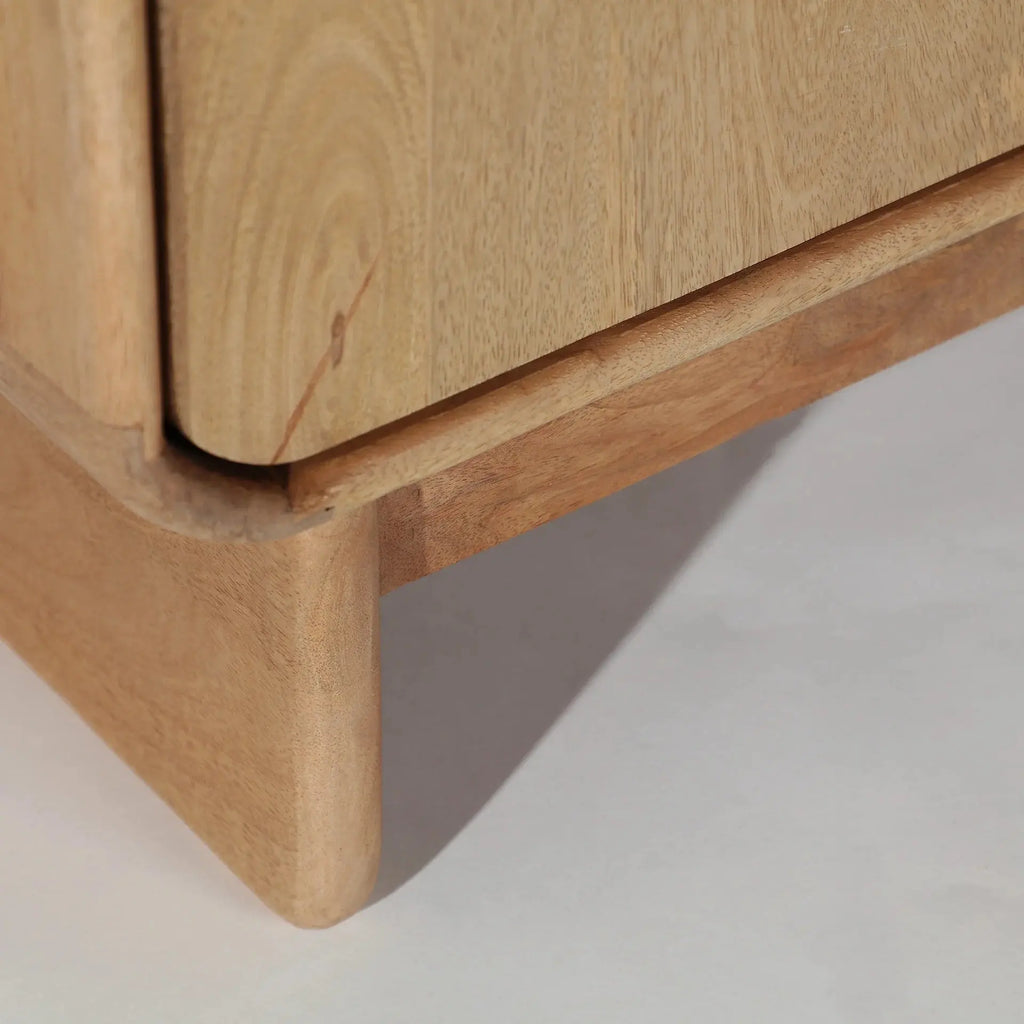 Meuble Tv en Bois de Manguier Brun Clair CANADA - 180 x 40 cm KODU