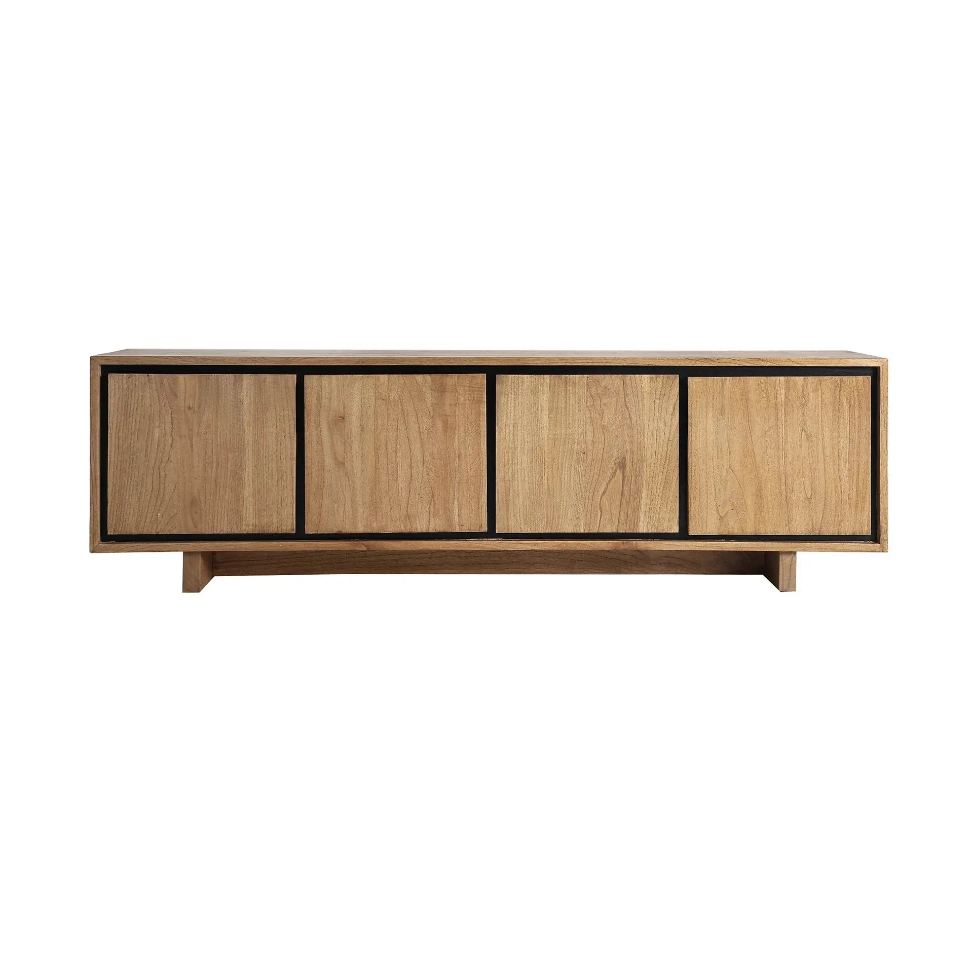 Meuble Tv en Bois de Mindi Brun Clair OSBY - 180 x 40 cm KODU