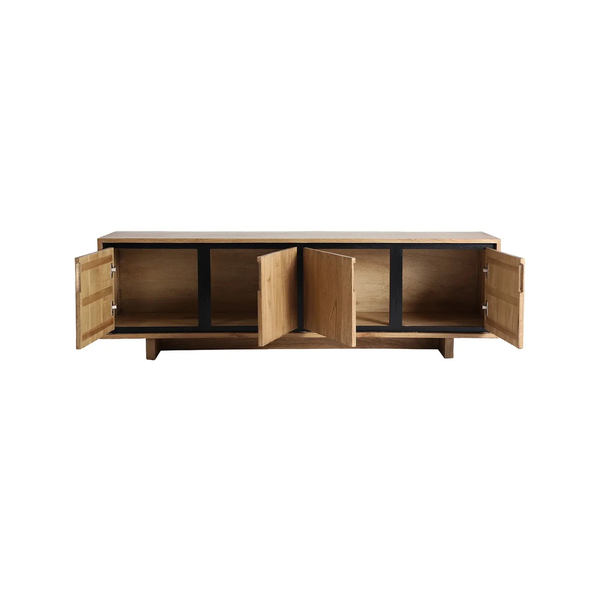 Meuble Tv en Bois de Mindi Brun Clair OSBY - 180 x 40 cm KODU