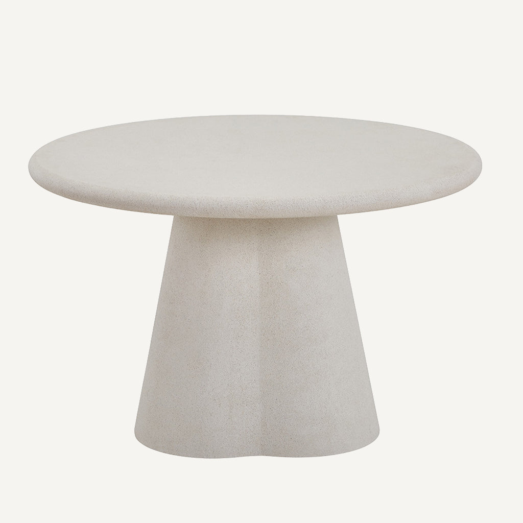 Table à Manger Ronde Effet Ciment ORKA - 120 cm