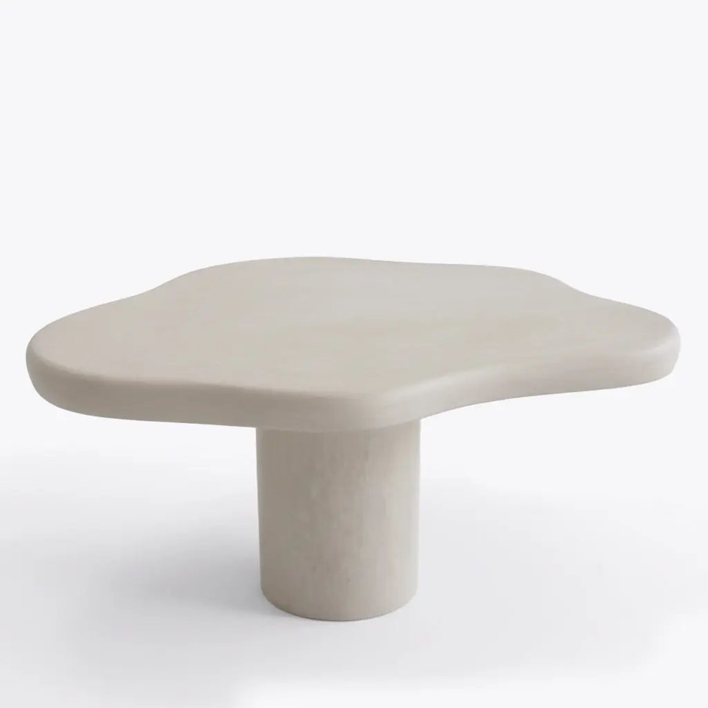 Table Basse Asymétrique en Béton Ciré PURE - De 70 à 100 cm Hawali Home