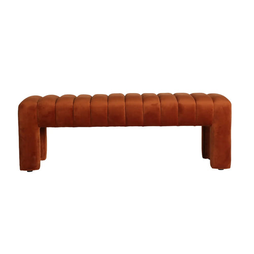 Pied de Lit Pliable en Velours Ambré HALLE - 127 x 43 cm KODU