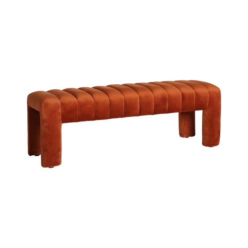 Pied de Lit Pliable en Velours Ambré HALLE - 127 x 43 cm KODU