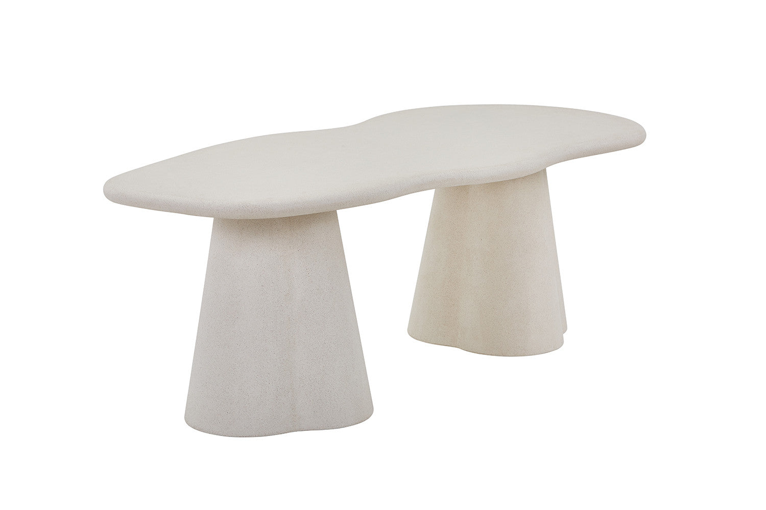 Table à Manger Ovale Effet Ciment LENA - 220 cm