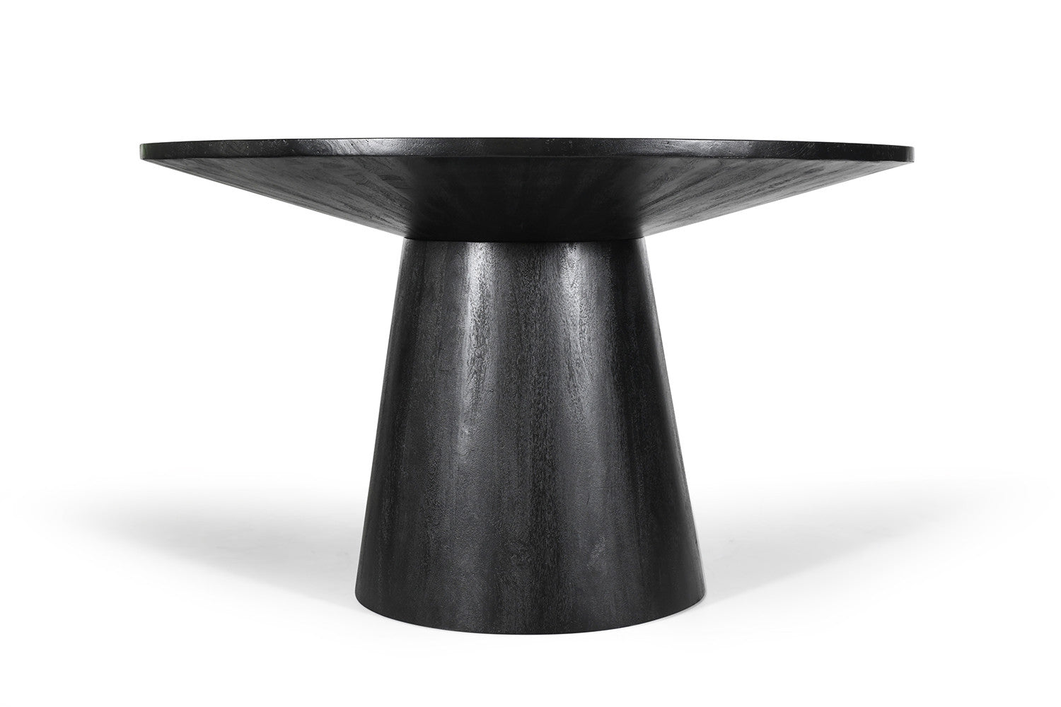 Table à Manger Ronde en Bois de Manguier DARK WOODY - 130 cm