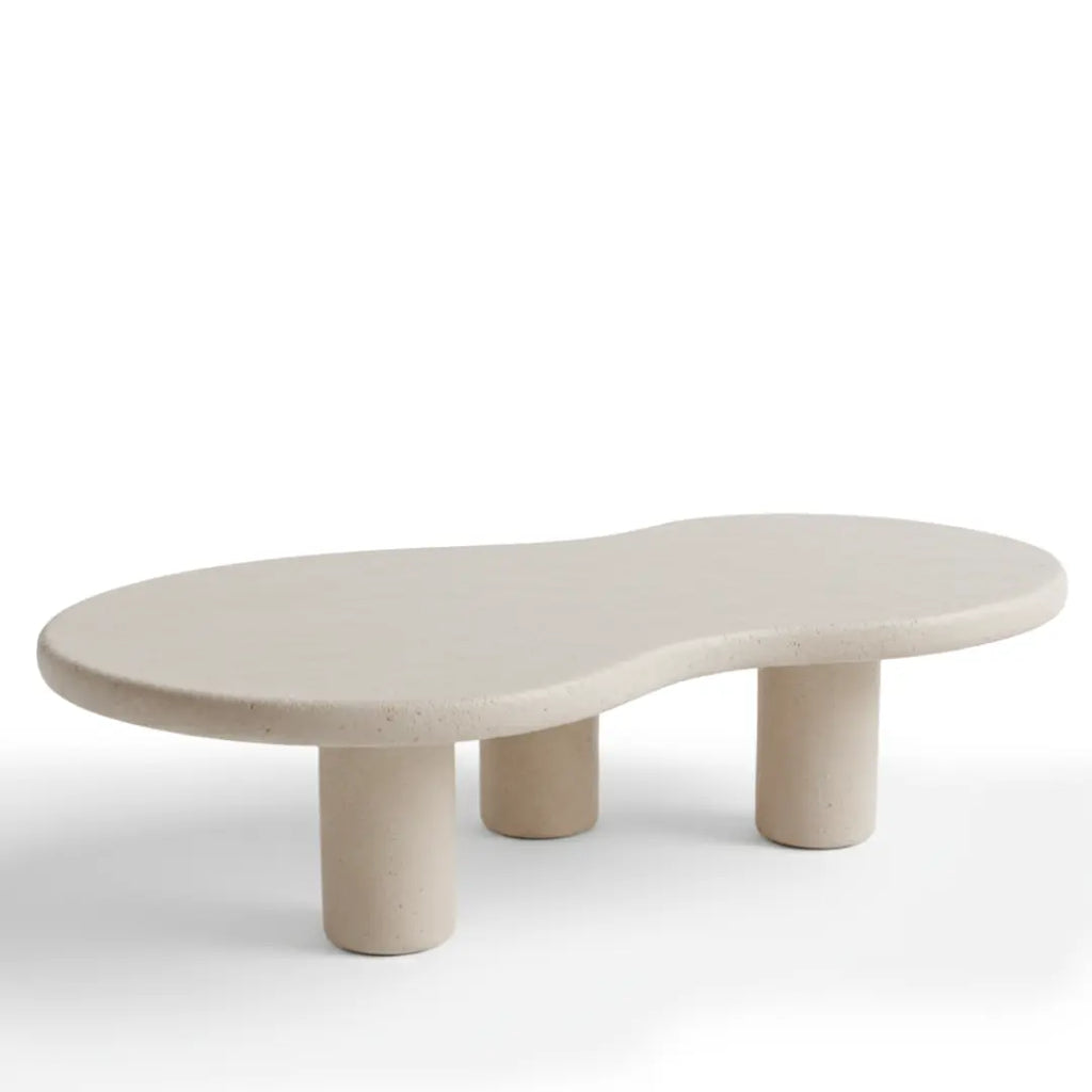 Table Basse Asymétrique en Béton Ciré LILA - 100 à 135 cm hawali-home