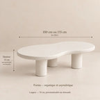 Table basse béton ciré beige LILA pour salon