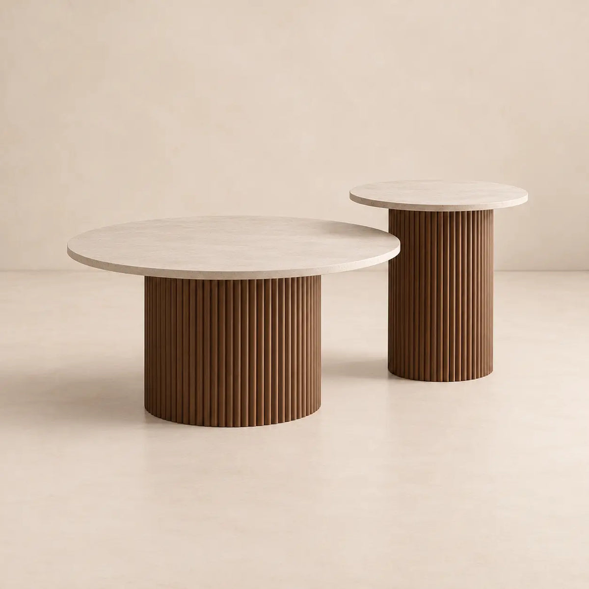 Table Basse Gigogne Duo ELENA - 80 x 40 cm | 45 x 50 cm Hawali Home