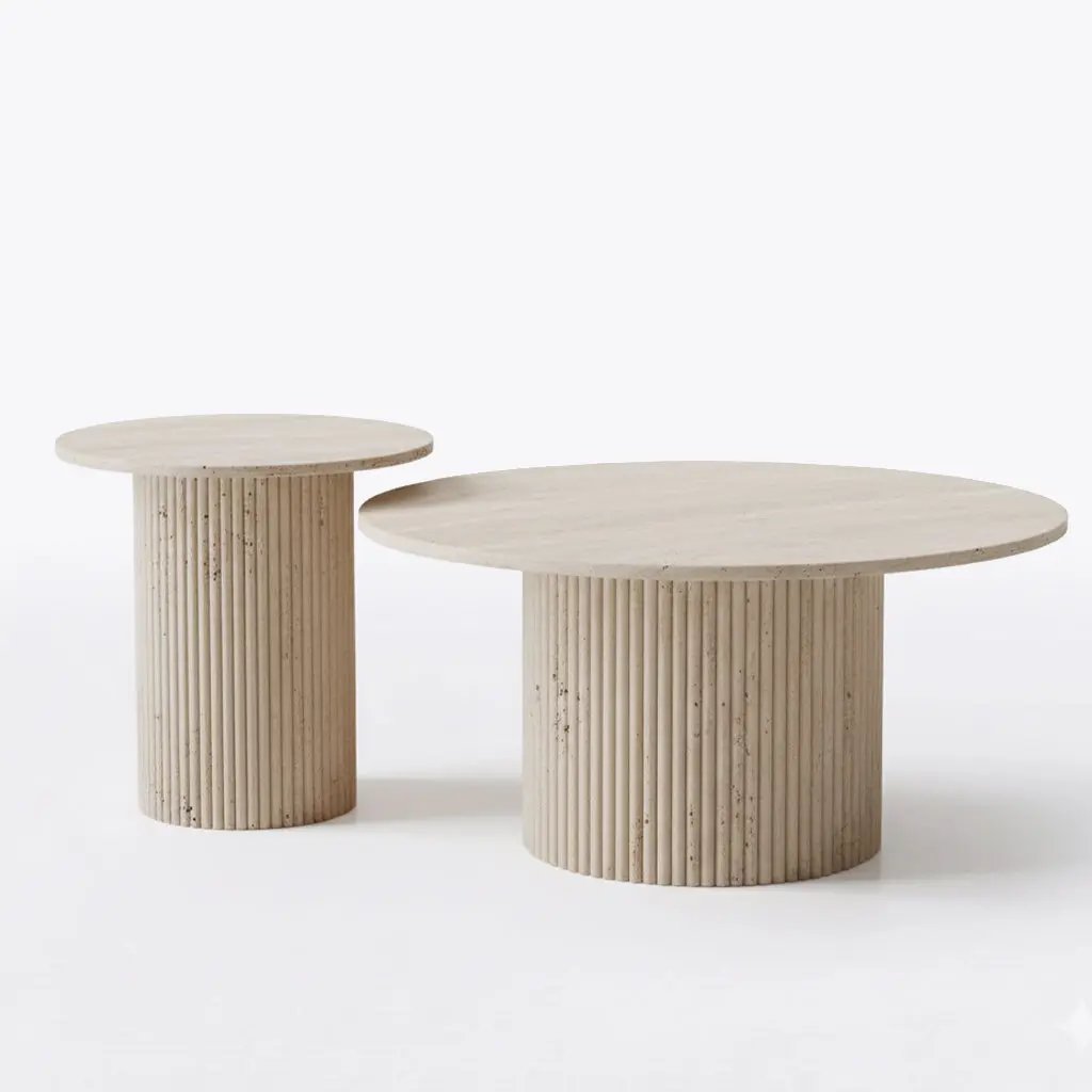 Table Basse Gigogne Duo MARY - 80 x 40 cm | 45 x 50 cm Hawali Home