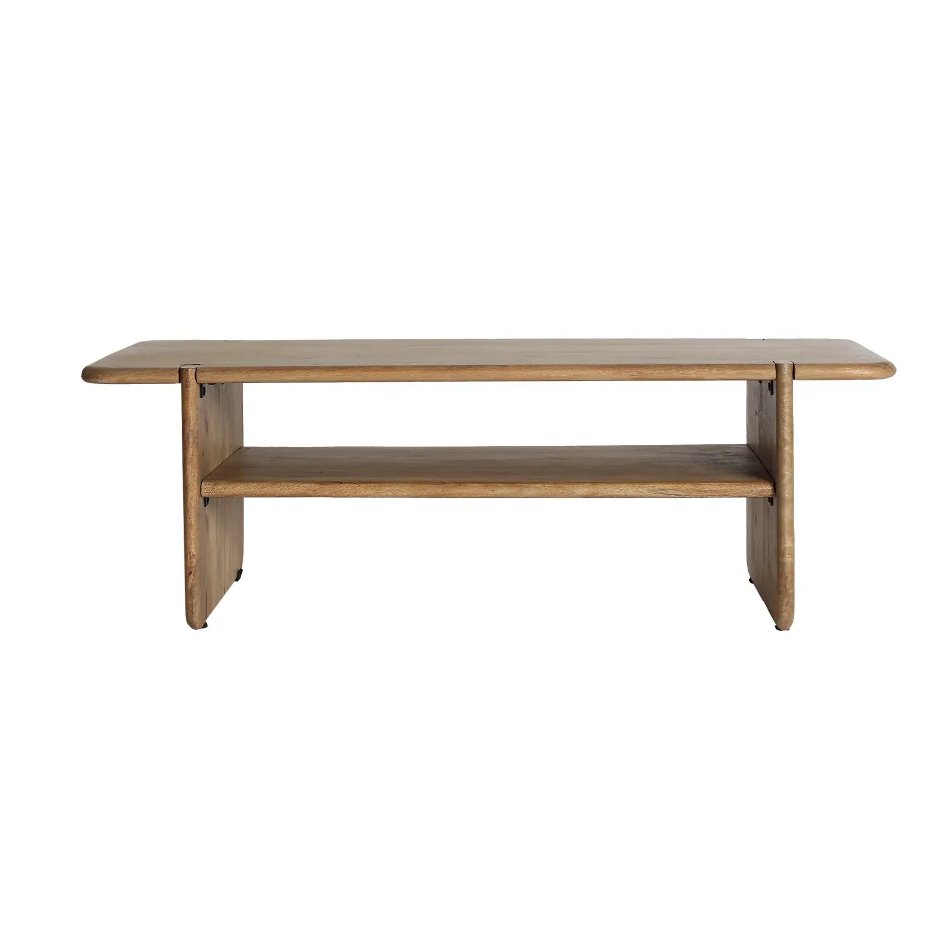 Table Basse Rectangulaire en Bois de Manguier Brun Clair GAILLAC - 120 x 60 cm KODU