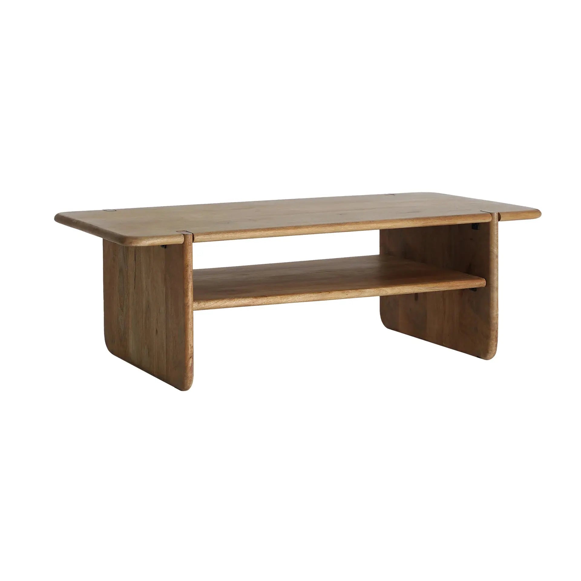 Table Basse Rectangulaire en Bois de Manguier Brun Clair GAILLAC - 120 x 60 cm KODU