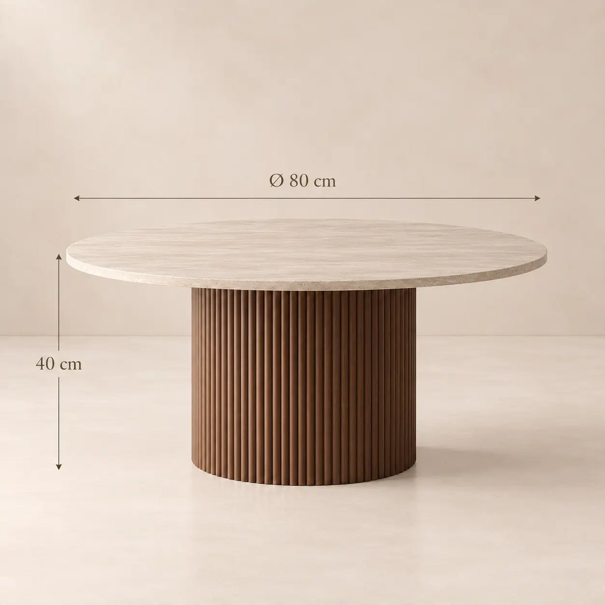 Table Basse Ronde ELENA - 80 x 40 cm Hawali Home