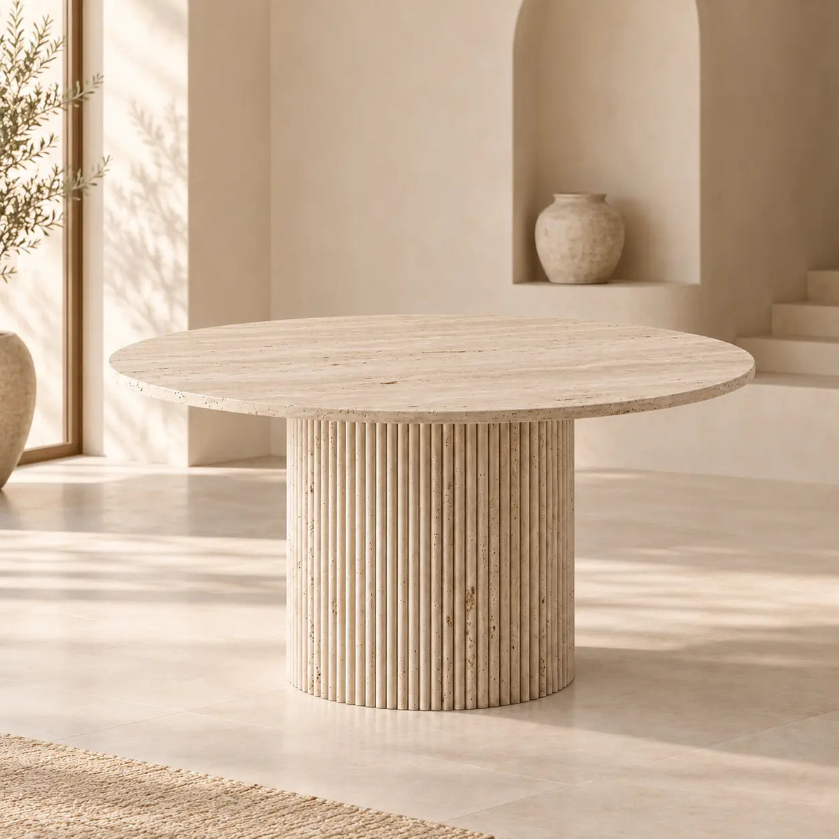 Table Basse Ronde MARY - 80 x 40 cm Hawali Home