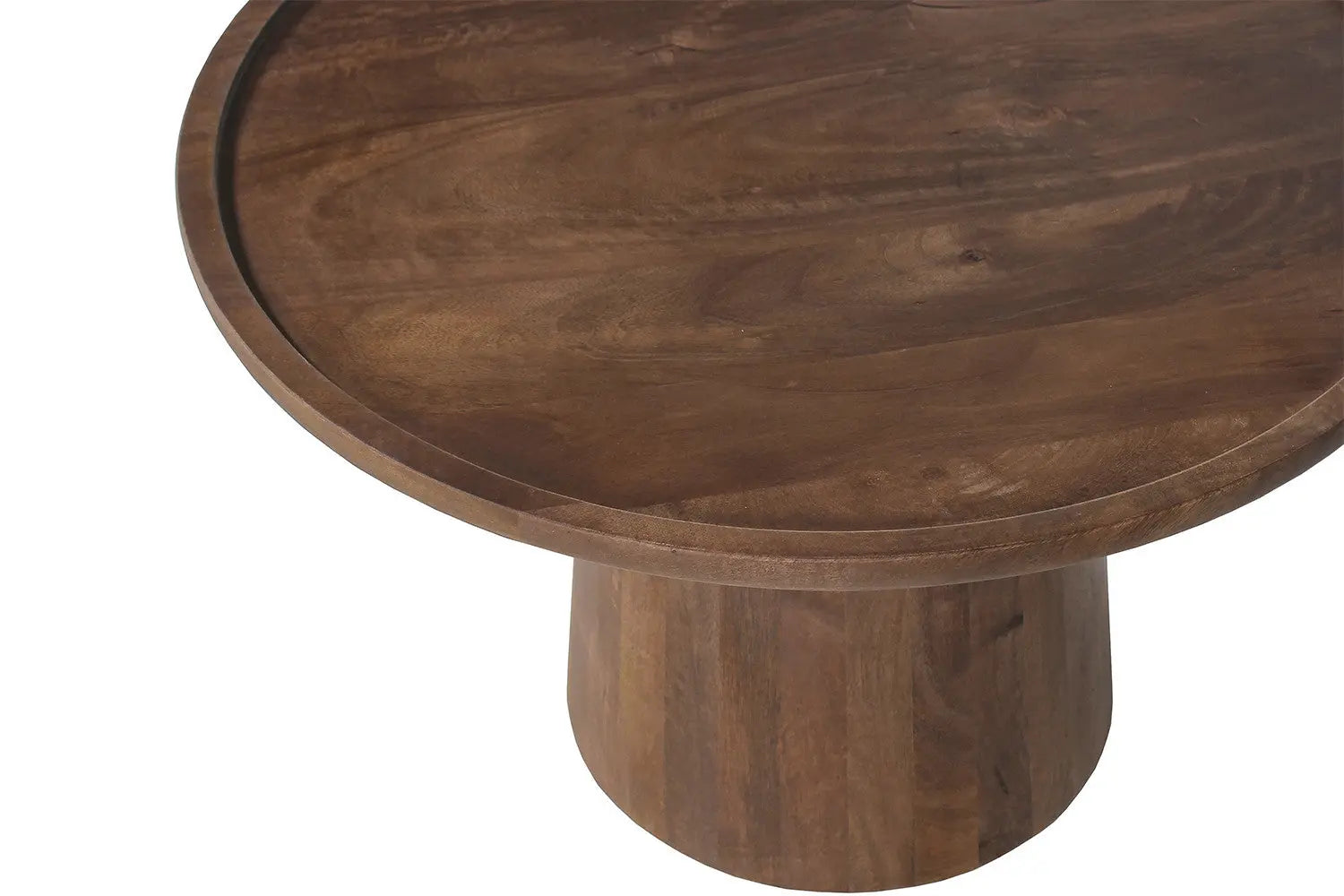 Table Basse Ronde en Bois Manguier AMAYA - 65x45 cm Rousseau