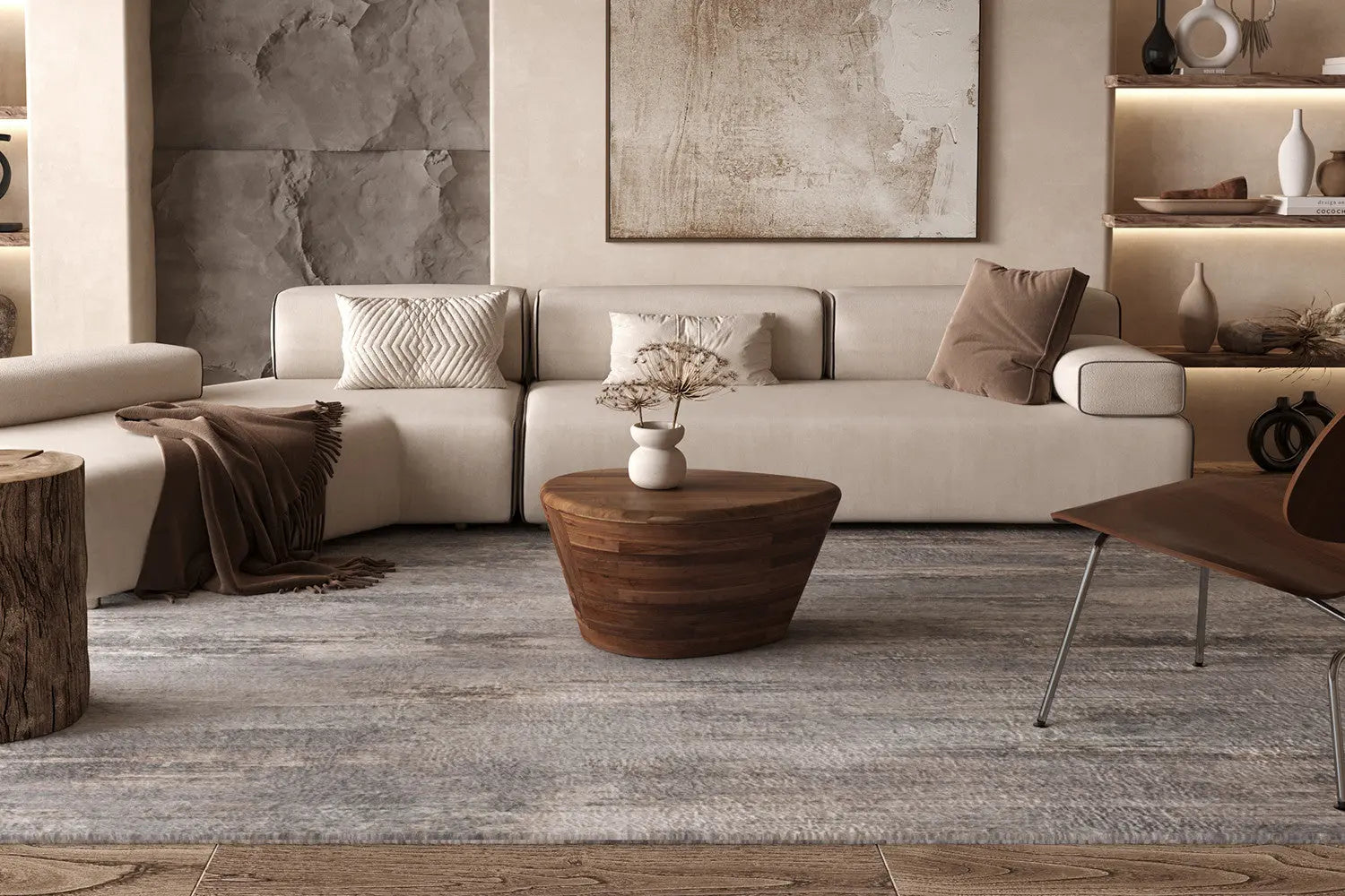 Table Basse Ronde en Bois de Manguier MILA - 70 cm Rousseau