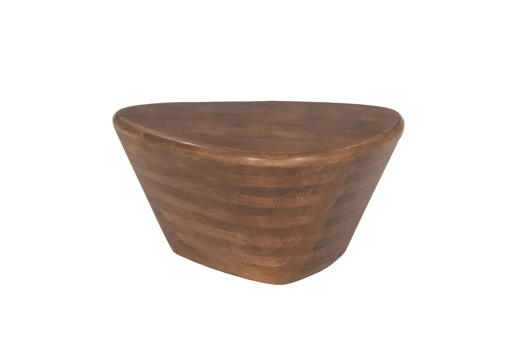 Table Basse Ronde en Bois de Manguier MILA - 70 cm Rousseau