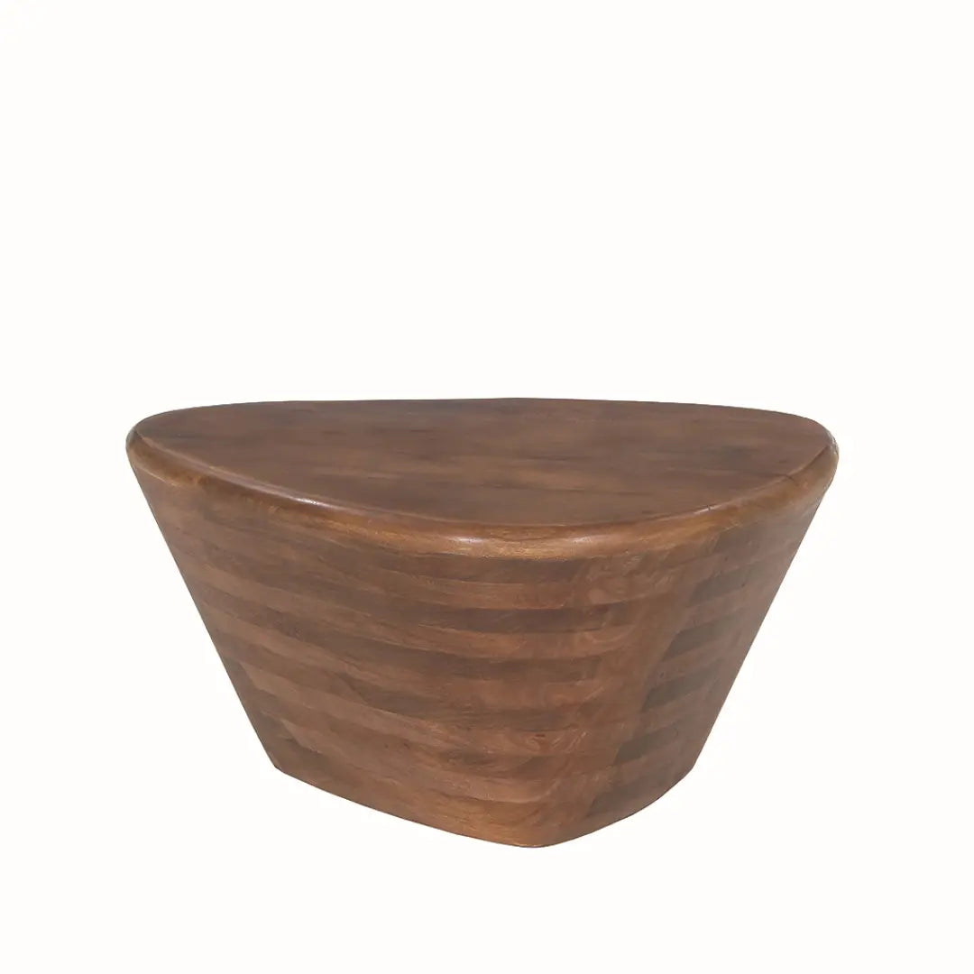 Table Basse Ronde en Bois de Manguier MILA - 70 cm Rousseau