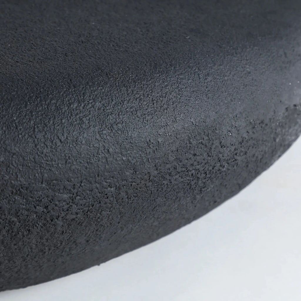 Table Basse de Salon en Béton Armé Noir CHOLET - 101 x 90 cm KODU