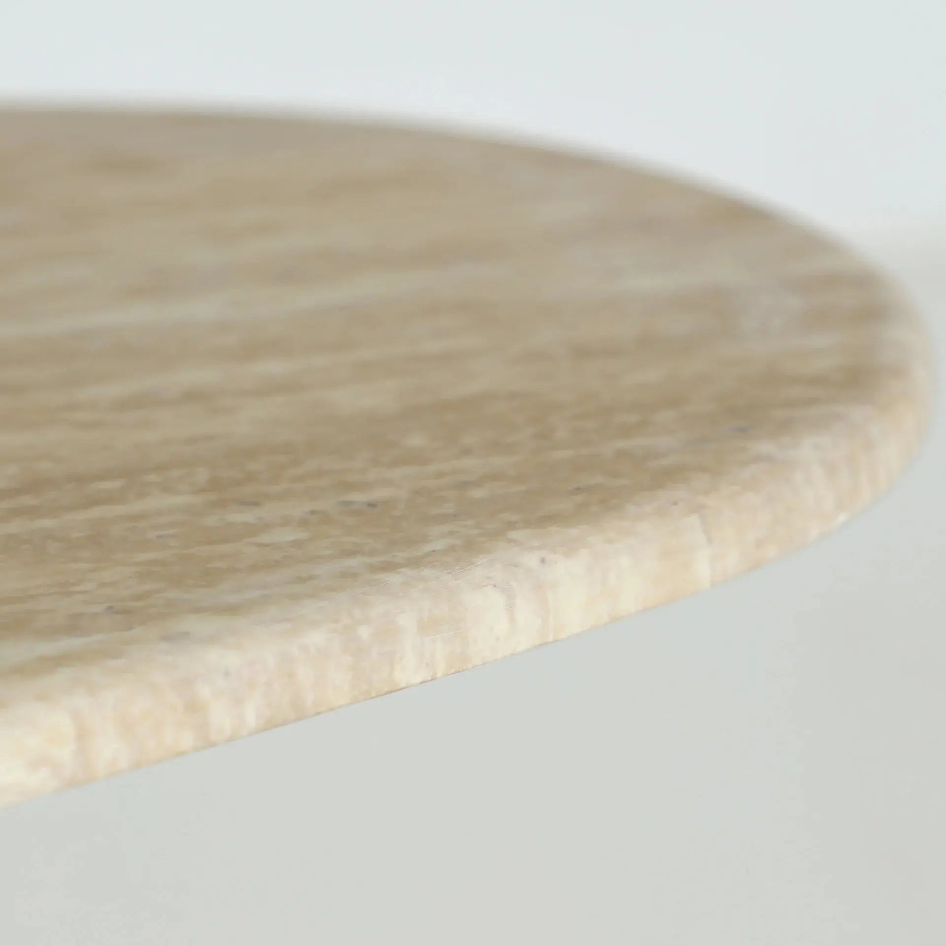 Table Basse de Salon en Bois MDF Noir Plateau Marbre Synthétique Beige GRAMBOIS - 150 x 75 cm KODU