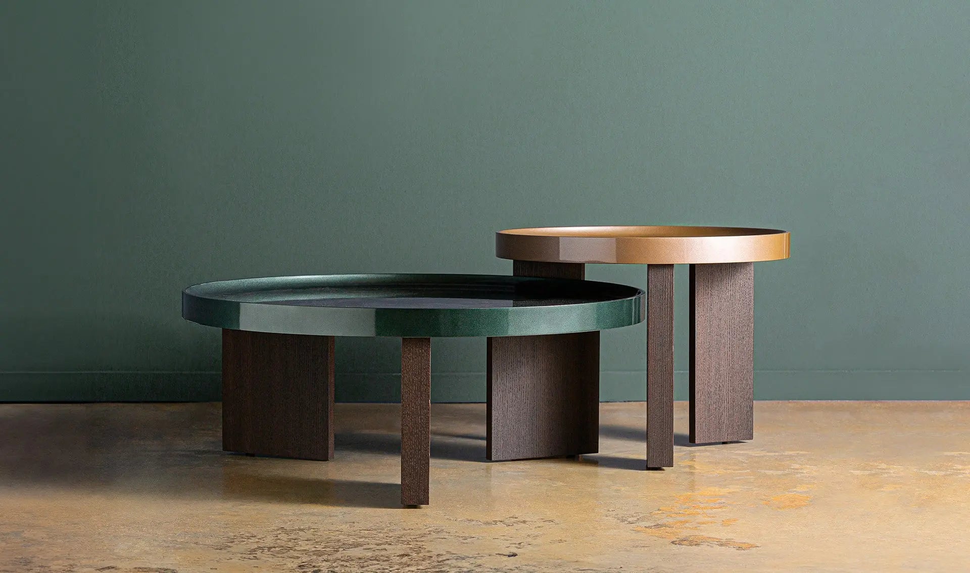 Table Basse de Salon en Bois MDF Vert AOMORI - 90 cm KODU