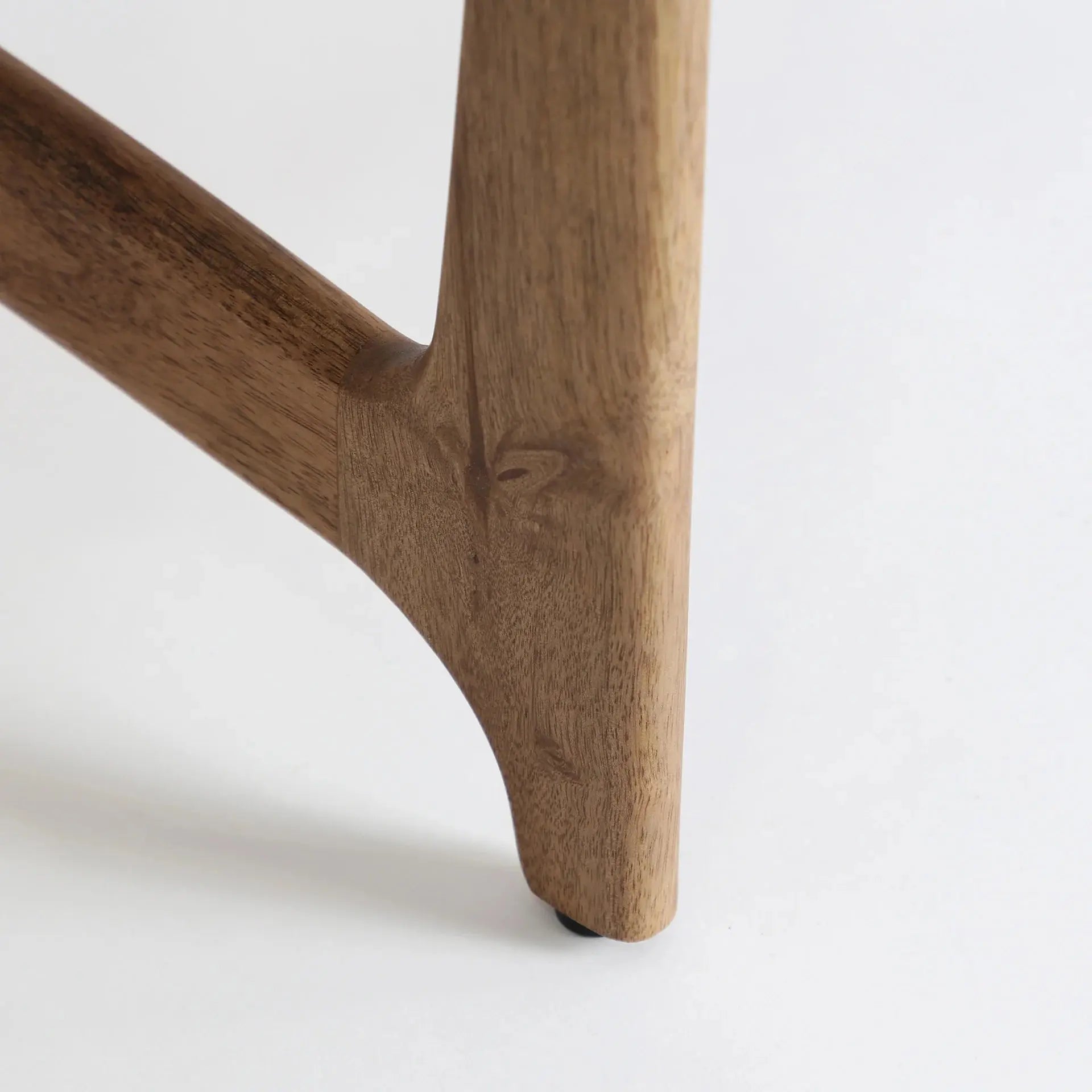 Table Basse de Salon en Bois de Manguier Brun avec MDF Blanc LAAX - 80 cm KODU