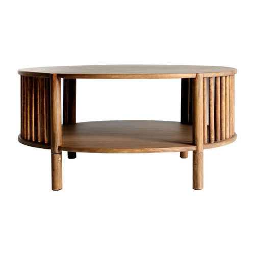 Table Basse en Bois de Manguier Brun Finition Naturelle TREVOUX - 85 cm KODU