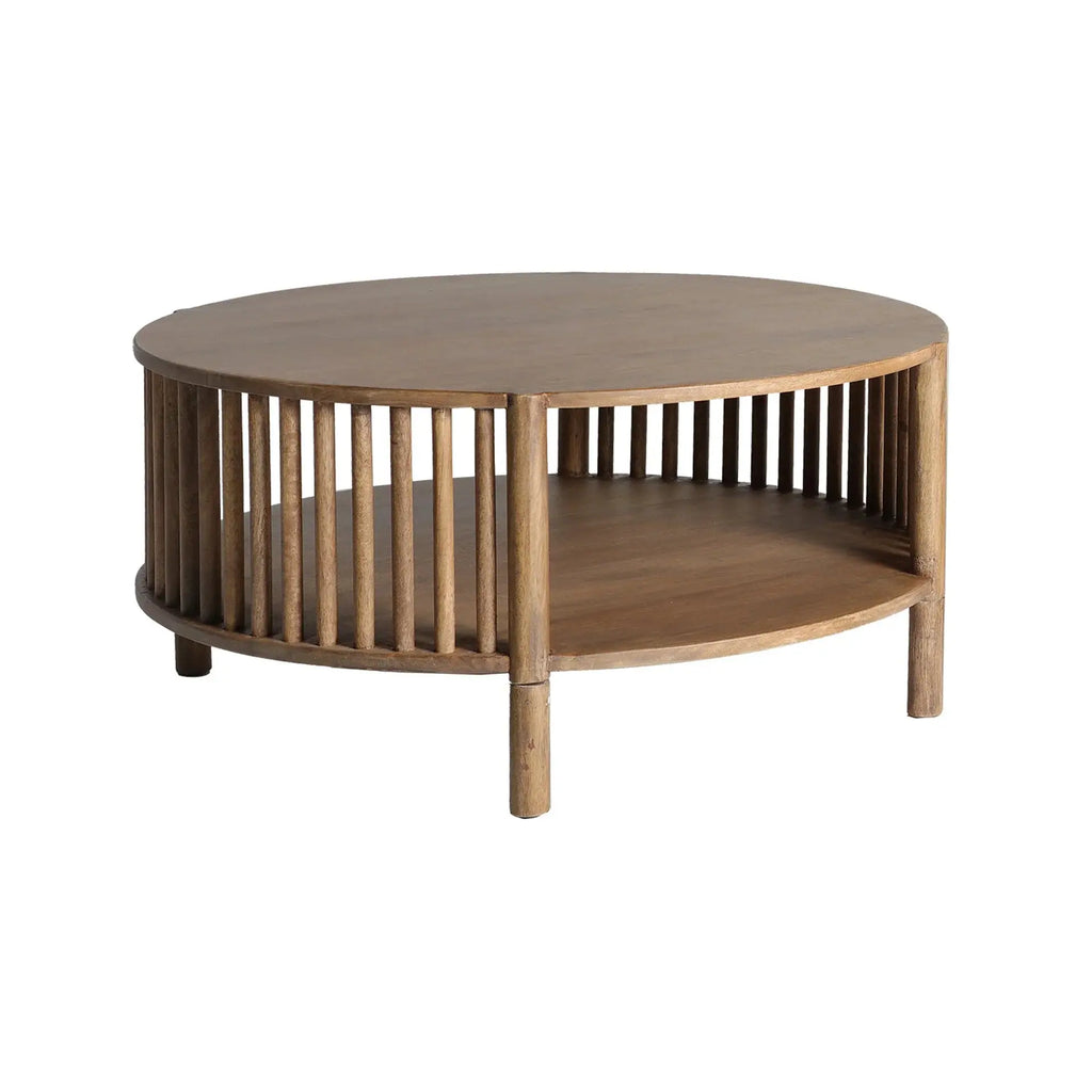 Table Basse en Bois de Manguier Brun Finition Naturelle TREVOUX - 85 cm KODU