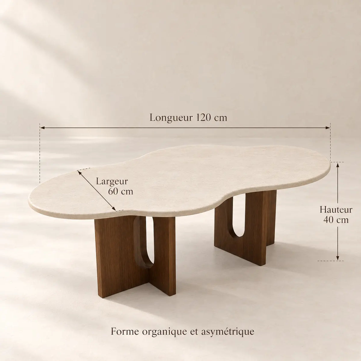 Table Basse en Marbre WAVY - 120 x 60 cm Hawali Home