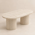 Table basse ovale travertin MARY – Hawali Home