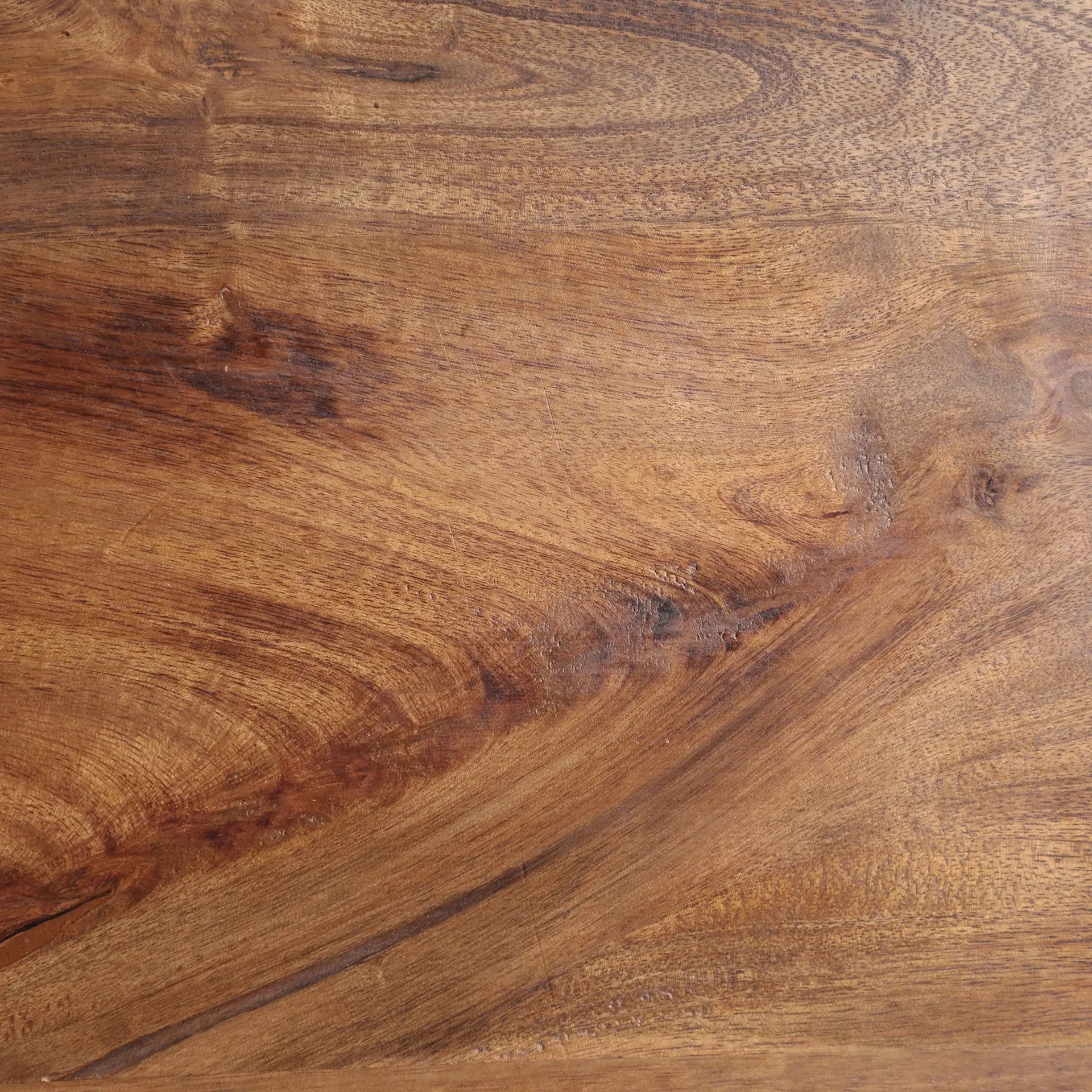 Table De Bar KILHE avec Pied en Fer Beige et Plateau en Bois de Manguier - 65 cm KODU