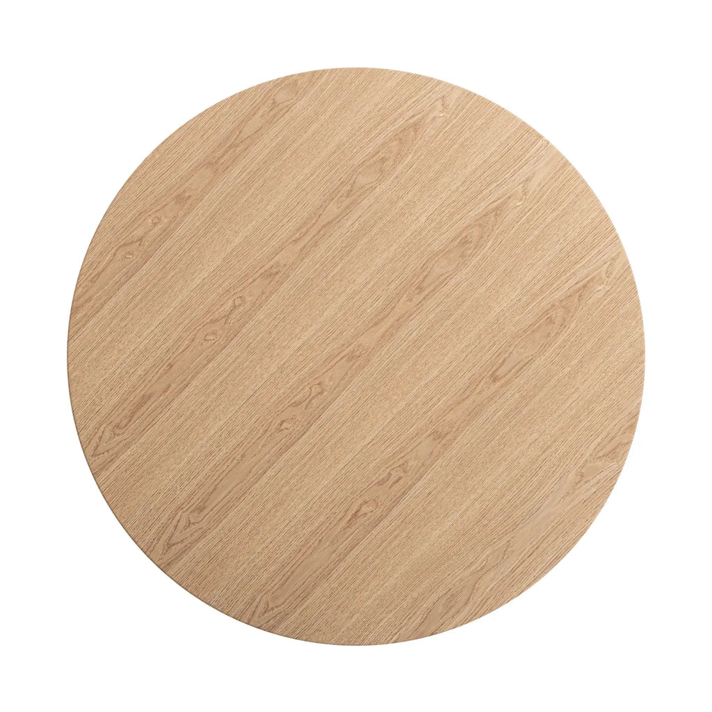 Table De Bar en MDF brun clair et plaquée de frêne WIELER - 90 cm KODU