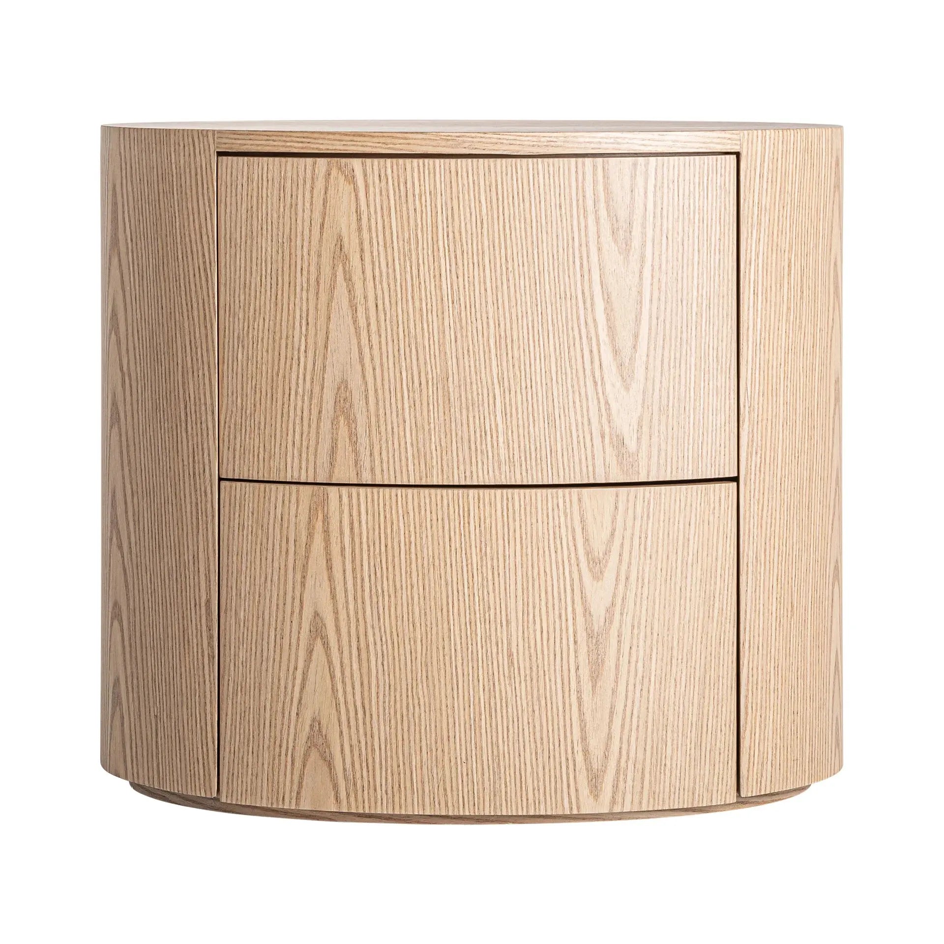Table De Chevet en Bois MDF et Placage Bois LIRA - 56 x 41 cm KODU