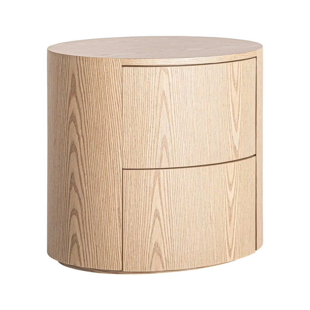Table De Chevet en Bois MDF et Placage Bois LIRA - 56 x 41 cm KODU