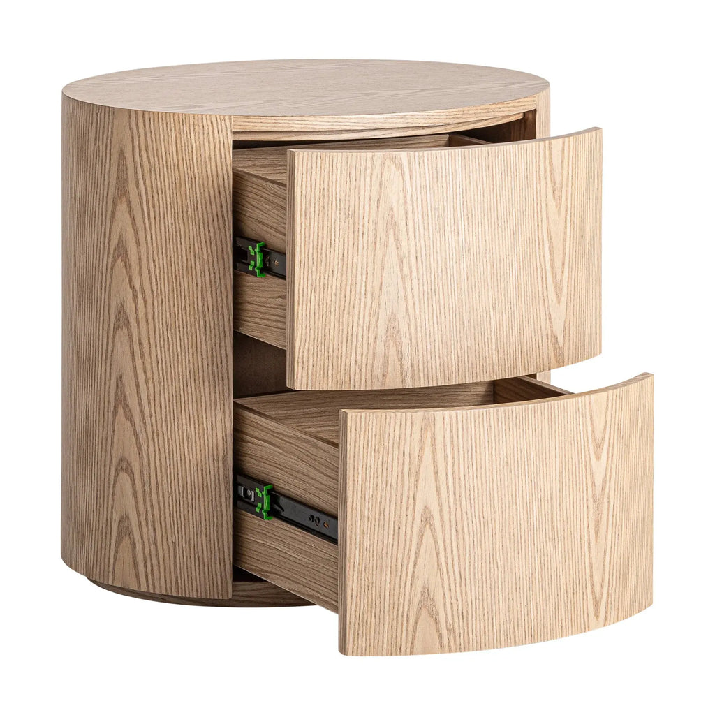 Table De Chevet en Bois MDF et Placage Bois LIRA - 56 x 41 cm KODU