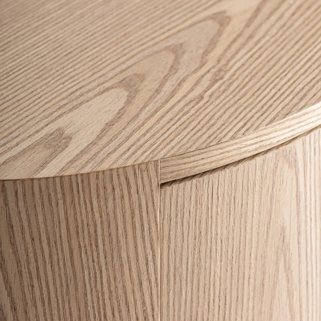 Table De Chevet en Bois MDF et Placage Bois LIRA - 56 x 41 cm KODU