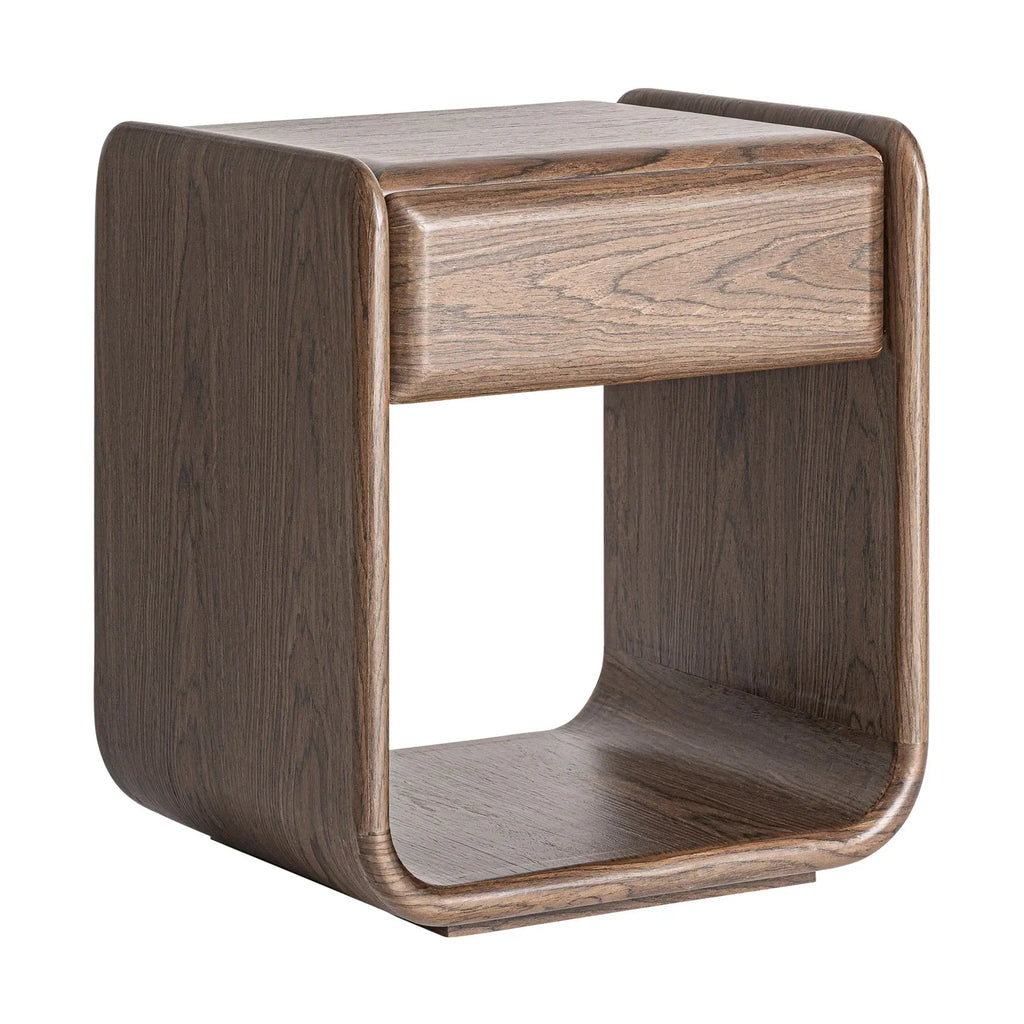 Table De Chevet en Bois MDF et Placage en Bois ARKO - 50 x 40 cm KODU