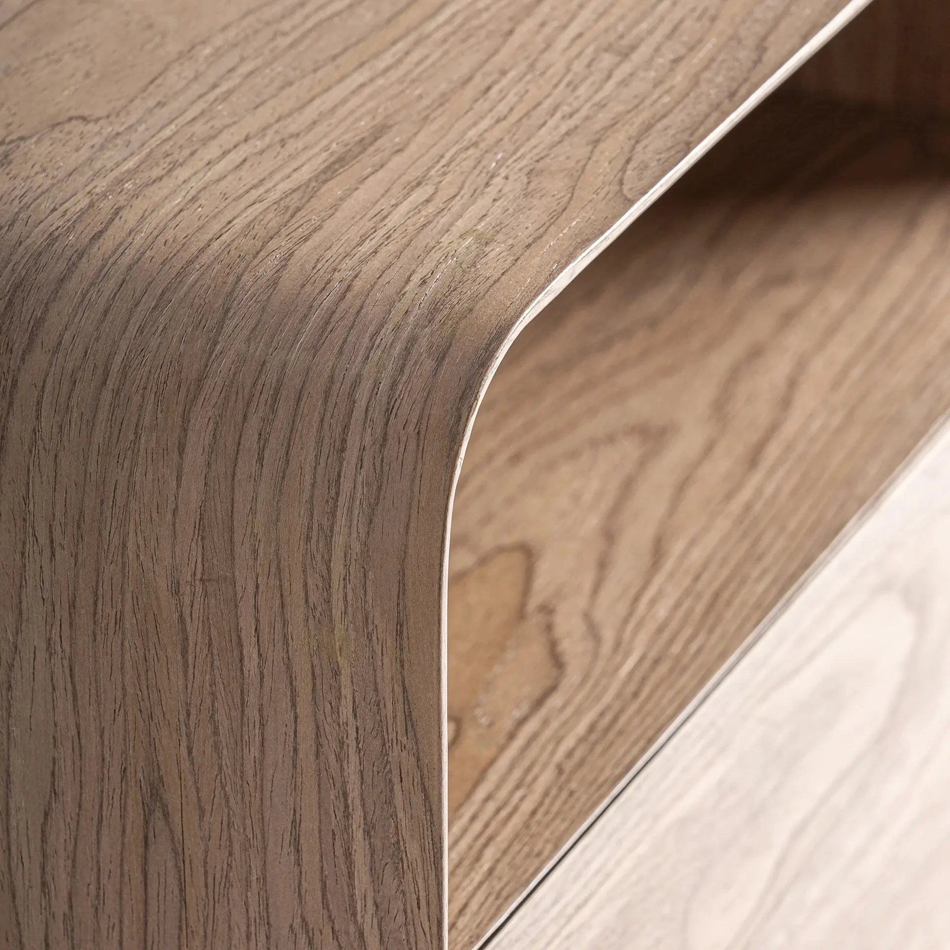 Table De Chevet en Bois MDF et Placage en Bois Marron Clair LIRA - 56 x 40 cm KODU