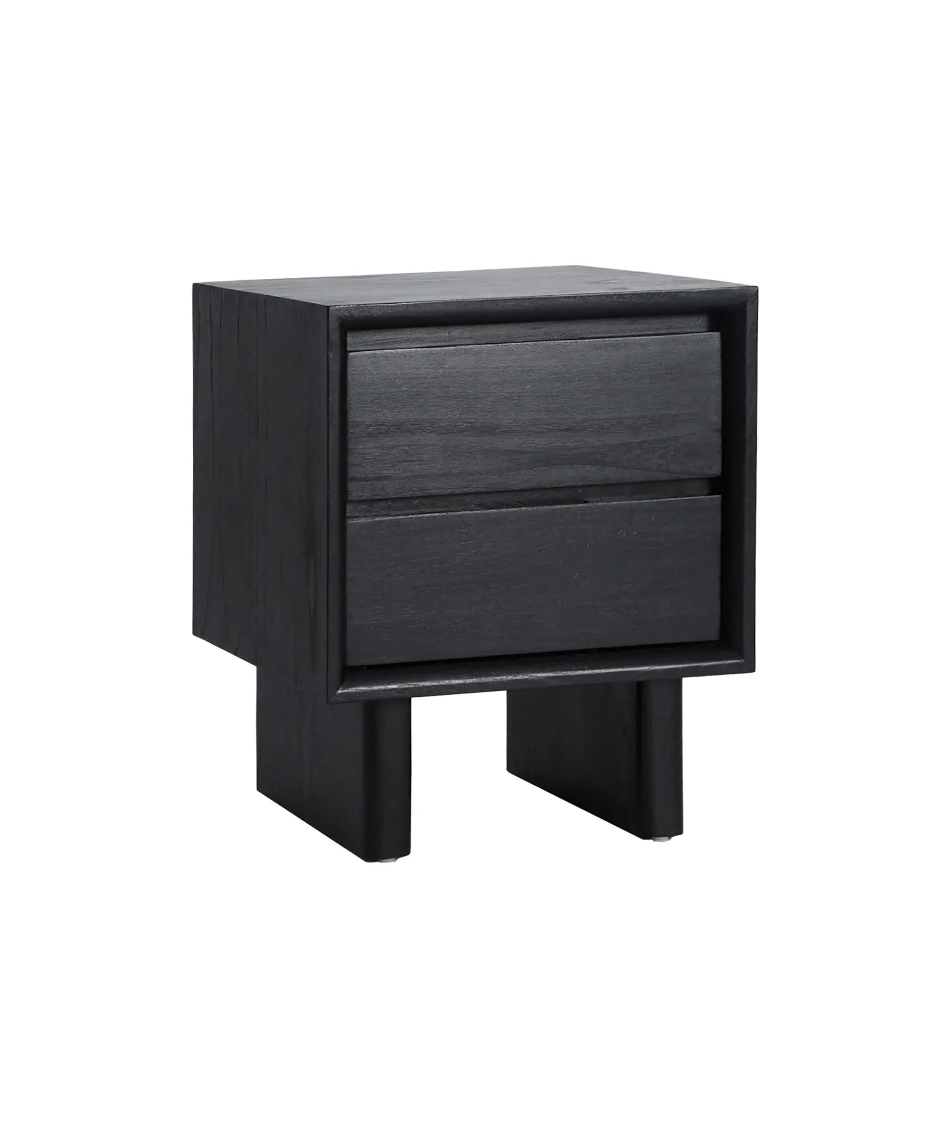 Table De Chevet en Bois de Mindi Noir DEMMIN - 50 x 45 cm KODU